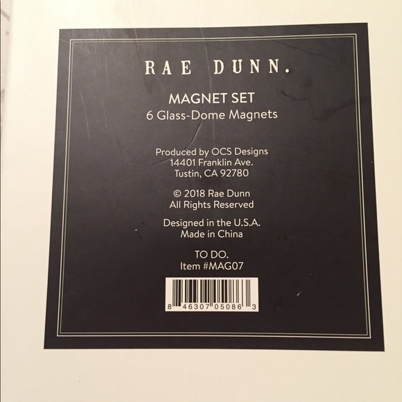 Rae Dunn Set of Six Magnets, NWT - Picture 2 of 2